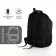 Youth backpack with a zipper, 4 pockets, black color