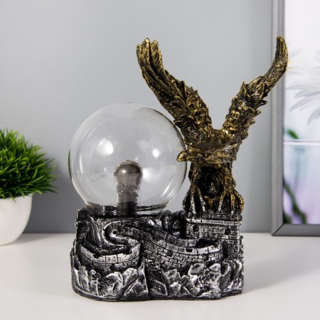 Plasma ball "Eagle" gray 14x9x22 cm Risalux-1