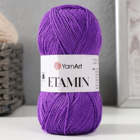 Yarn "etamin" 100% acrylic 180m/30g (431 purple)-4