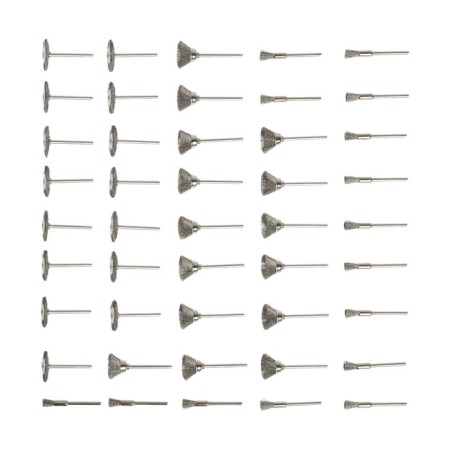 A set of metal brushes for a tundra engraver, a shank 3 mm, 45 pcs.-1