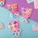 Hair set "Butterfly" (4 crab, 4 elastic bands) colored, mix