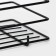 Direct shelf for a bathroom with high sides, 24.5 × 13 × 16.5 cm, black color