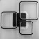 Causteen with FDD "Quadro" 4XLED 80W 3000-6000K Black 56x50x7 cm Bayerlux