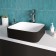 Grossman GR-4042BW sink, square, 385 x 385 mm, white/black