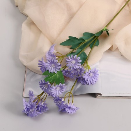 Artificial "Chrysanthemum" premium, 3.5x62 cm, blue