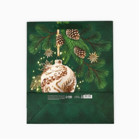 Laminated vertical package “Happy New Year”, Christmas tree toys, m 26 x 30 x 9 cm, new year-5