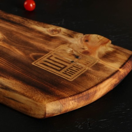 Groot board in firing with a bloodstream Wild Kitchen, 50 × 20-25 × 2.5 cm, a single cedar array-3