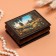Casket "Summer", black, 8 × 10.5 cm, lacquer miniature