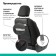 Kittens on the seat Orthopedic Multi Comfort, 6 stops, 3 subjects, eco-leather, black/dark gray