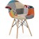 Wooden chair multicolor array of wood/metal/fabric, colored 64x60x83 cm