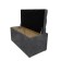 Puff with a lid and weighting, 800 × 400 × 420 mm, Dakota velor, Grafit color