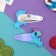 Invisibility for hair "Loli" (set 2 pcs) unicorns with a star, 5.5 cm, blue