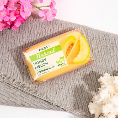 Toilet soap "Aroma Natural Honey Melon" with vitamin E, 100 g