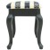 Retro banquet with storage, 550x330x430, wenge, fabric blue strip