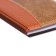 Note book A6, 72 sheets in the ruler, the cover is combined, brown