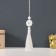Textile suspension, plastic "Jade pendant" white 1x2.5x12.5 cm