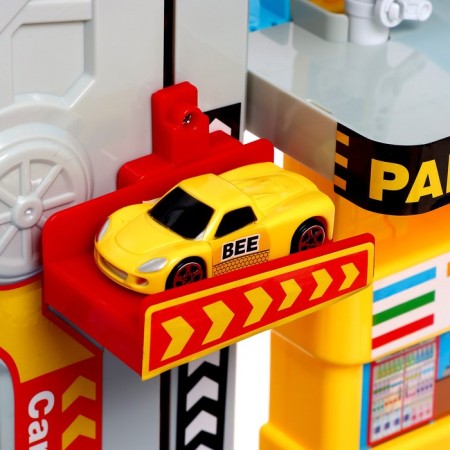 Parking "City" with 6 cars and elevator, light and sound-9