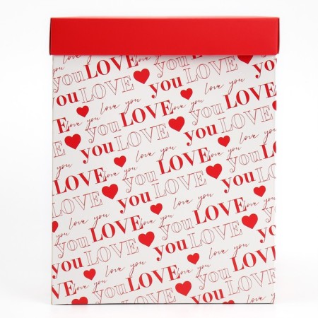 Gift folding box with 3D effect, packaging, “Love You”, 18 x 14 x 23 cm-4