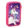 Penal 2 sections, with filling, 23 subjects, 125x205x40 mm, Minnie Mouse and unicorn