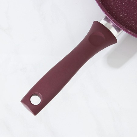 Trendy Style pan, d = 22 cm, plastic handle, anti -stick coating, purple color-3