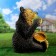 Garden figure "Bear with Honey Big" color