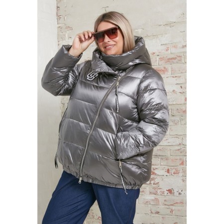 Women's jacket, size 68, gray color-2