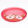 Saladnik "Happy holiday!" art painting, 28 cm, red