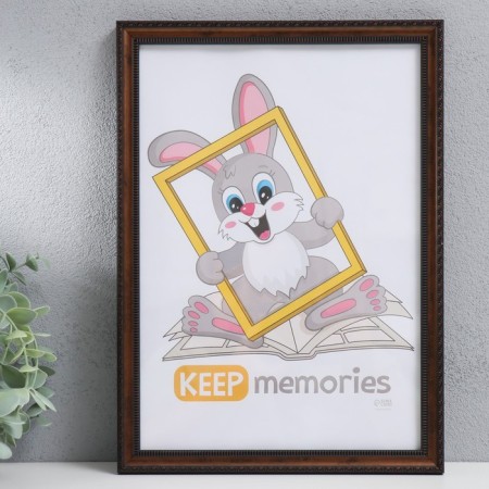 Photo frame Plastic "Lace" 21x30 cm, chocolate