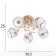 Jeannet chandelier 5x40W E27 Gold Model: 2800064