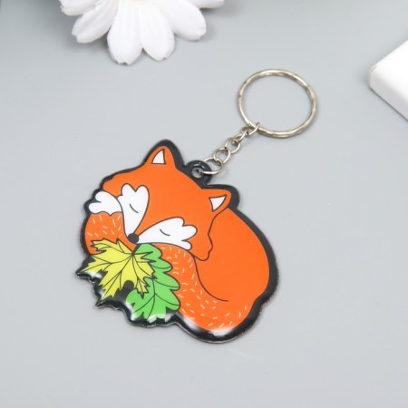 PVC keychain "Sleeping fox" 5.8x6.4 cm-1