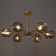 Murano chandelier 6he27 60W Smoky gold 78x78x35cm Bayerlux