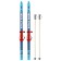 Ski -adolescent kit: skiing 120 cm, sticks 90 cm, color mix