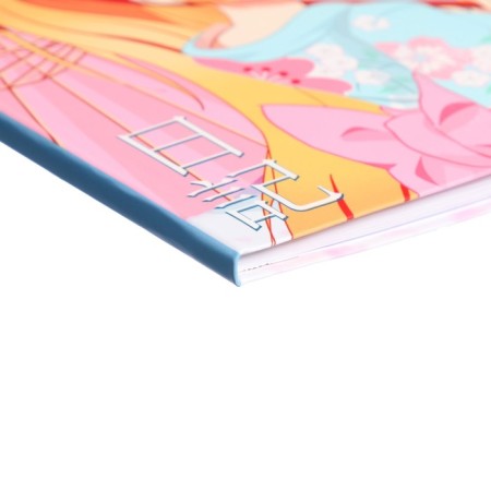 Universal diary for grades 1-11, "Anime. Girl (pink tones)", integral (flexible) cover, matte lamination, selective varnish, 40 sheets-2