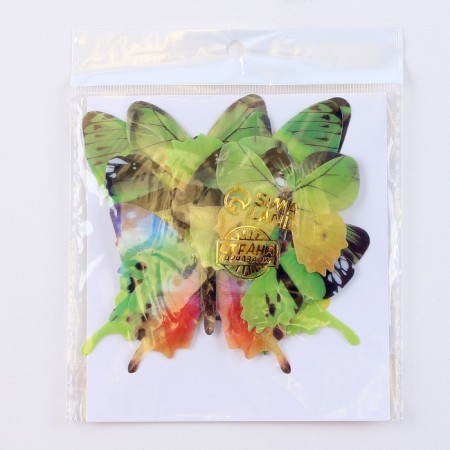 Set for decorating "Butterflies", 12 pcs, green color-5