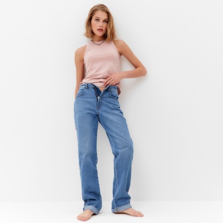 Pants women's jeans minku Selvedge Denim Blue color, pr 40-10