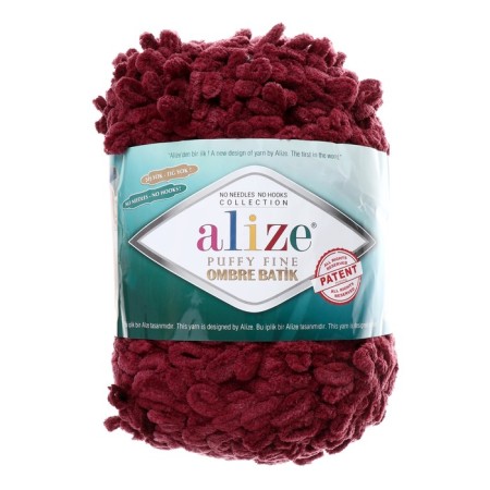 Yarn "Puffy FinE Ombre Batik" 100% micropoliester 73m/500g (7276 berry)-1