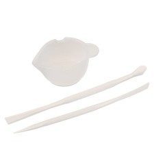 Set for creativity, silicone glass, spoon, wand 