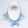 Soft toy "Cat" in a shark costume, 48 cm, blue color