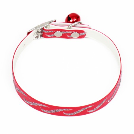 A collar of artificial leather "Infinity" with sparkles, 30 x 1 cm, mix of flowers-1