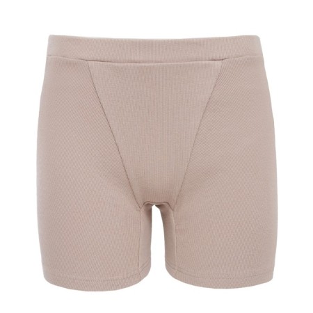 Women's shorts Minaku: Basic Line, beige color, size 42-6