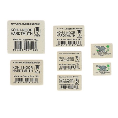 Set of Erasers 7 pieces Koh-I-Noor Elephant 300/08-300/80, white-2