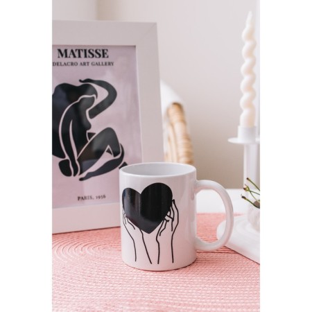 Homeleon mug ceramic shade Warm Up, 350 ml, 12 × 8 × 9.5 cm, white color-8