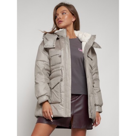 Winter jacket, size 42, light brown color-17