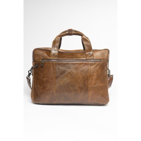Male portfolio, genuine leather de-gosa brown, 40x11x32 cm-2