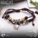 Bracelet Skin "Interpretation" with a suspension, heart, brown color, D = 8 cm