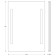 EvoForm mirror, with 2 built-in LED-lights, 10.5 watts, 55x75 cm