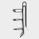 Holder for bottles of suspended share, for 3 bottles, black color