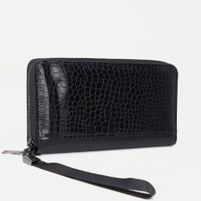 Women's wallet with lightning, black color