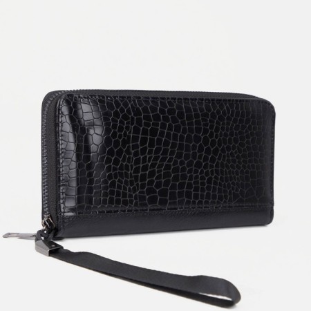 Women's wallet with lightning, black color