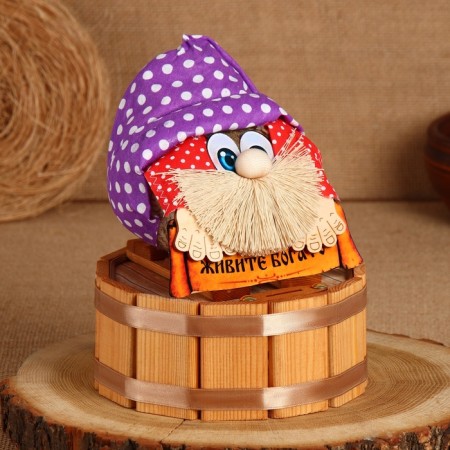 The charm-cap "Be healthy, live rich", 22 x 17 cm, mix-1